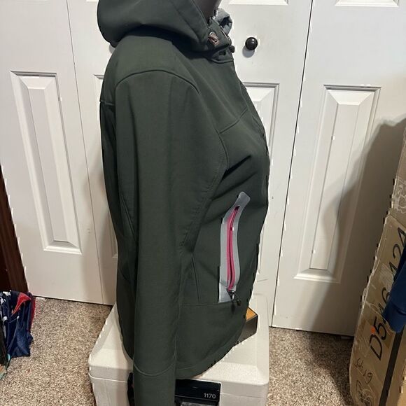 Eddie Bauer Womens Small Hooded Lined Softshell Jacket - Picture 4 of 5